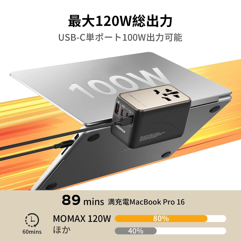 120 Вт MOMAX переходник разъем PD GaN один порт 100 Вт общая выходная мощность быстрая по всему миру для одновременной зарядки 5 за рубежом за рубежом преобразование