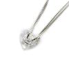 [N2942] - Crystal White 'Love' Silver Necklace
