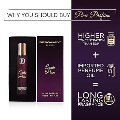 Bergamot Beaute EXOTIC PLUM Pure Parfum | Слива, мед и ваниль | 12+ часов стойких духов для женщин | Более высокая концентрация, чем EDP 30 мл