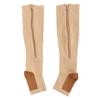 2Pcs Zipper Compression Socks High Stretchy Breathable Open Toe Compression Calf Stocking for