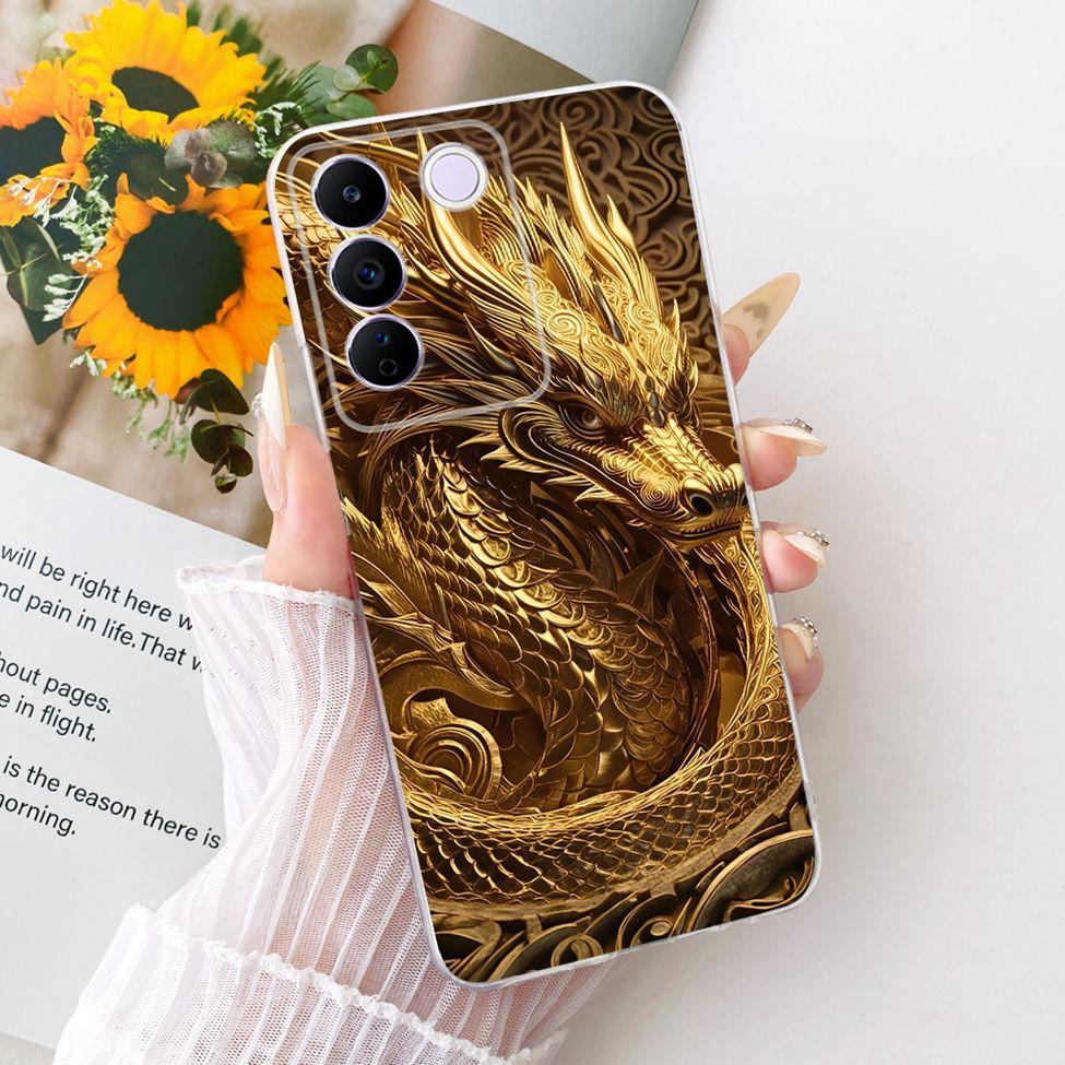 Transparent Cover For Vivo S16e 5G Case V2239A Cute Cat Fashion Butterfly Funny Painted Casing For VivoS16e 5G