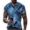 Men's T Shirt 3D Digital Patchwork Graphic Print Men Designer Men's T-Shirts Men's Summer Clothes Short Sleeve Tee Street Tops