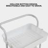 Storage Organizer Rack Movable Bathroom Kitchen Shelf Metal Rolling Trolley Cart Basket Stand Wheels Save Space Holder 3 Layer