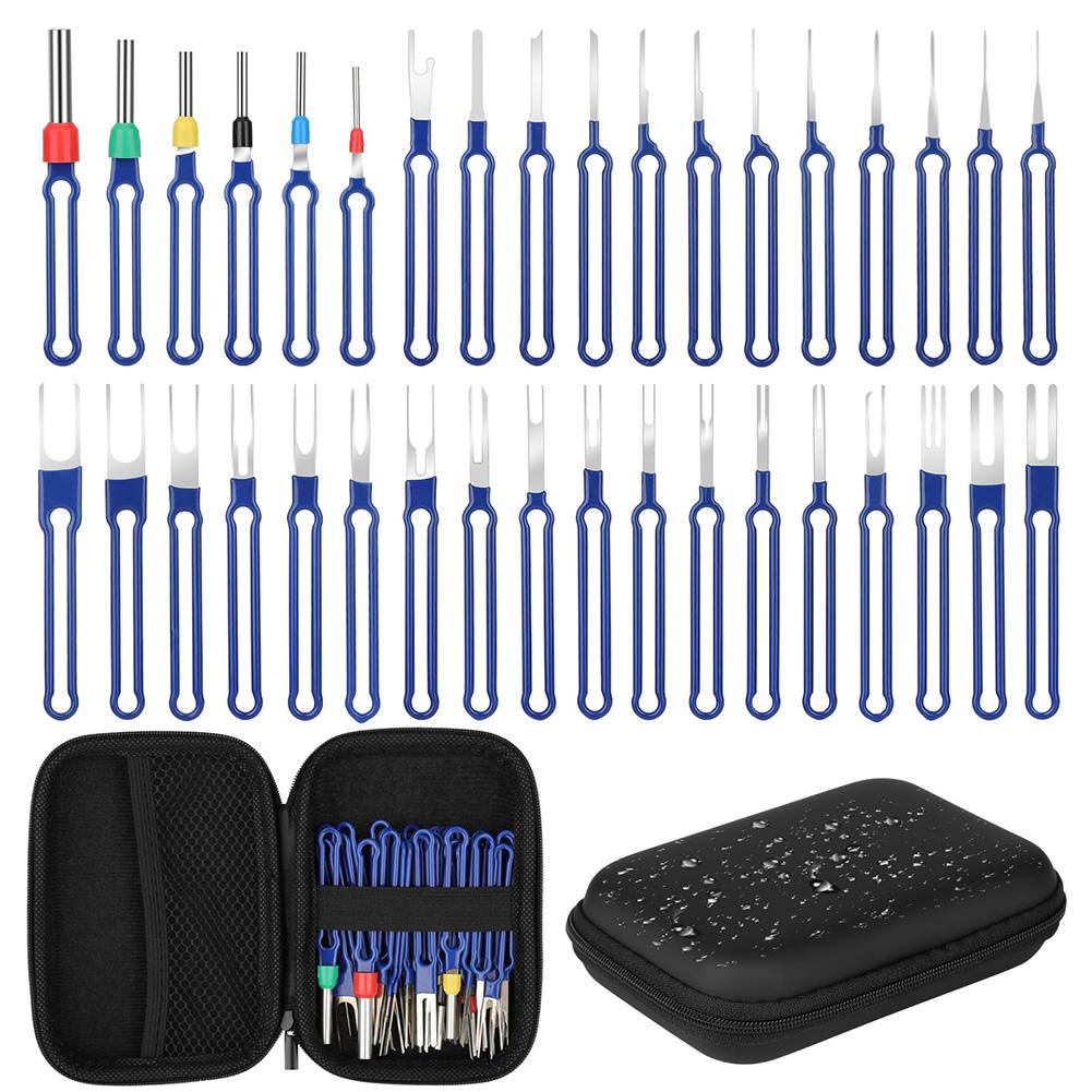 36Pcs Terminal Removal Tool Kit Depinning Tool Electrical Connector Pin Removal Terminal Disassembly Tools Car Pin Extraction