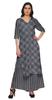 V Neck Printed Kurta And Palazzo Pant Set Ethnic Wear Dress For
