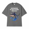 Funny Running Shark Meme T Shirt Supporter of Tralalero Tralala Graphic T-shirt Men Women Clothing Humor Casual Comfort T Shirts
