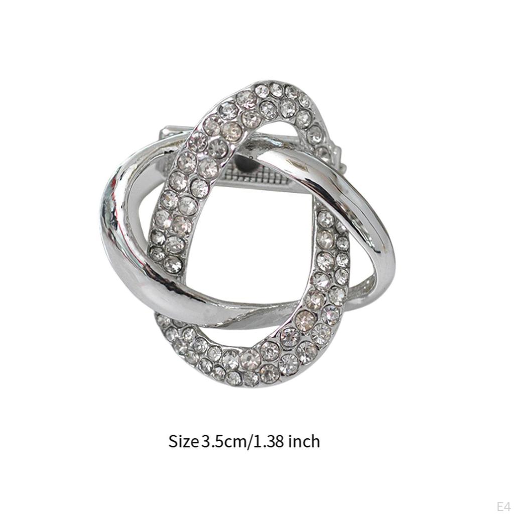 Кольцо для шарфа Зажим Модная одежда Украшения Аксессуары Стразы Пряжка Зажим