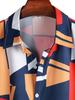 Летняя рубашка с принтом Мужская повседневная рубашка Топ с коротким рукавом