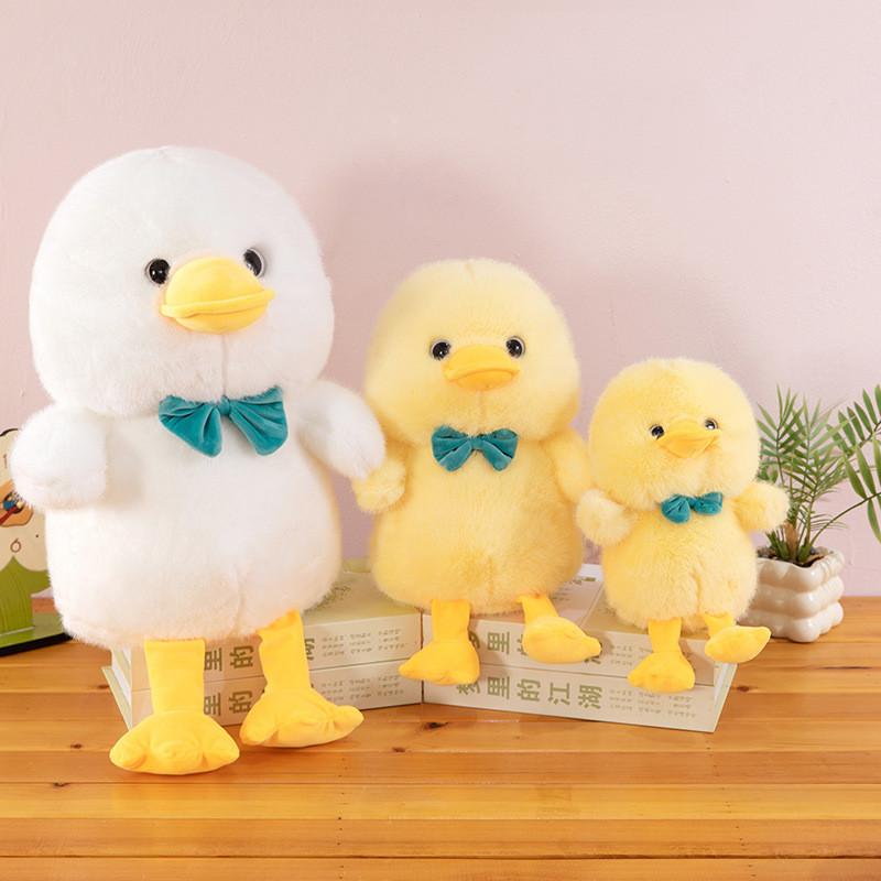 Милый плюшевый мультяшный утенок с галстуком-бабочкой для детей и коллекционеров игрушек
