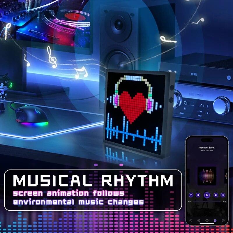32X32 NFT Pixel Art светодиодный дисплей, крутой Bluetooth-динамик, приложение для управления, художественный дисплей для декора игровой комнаты, DIY граффити, анимированная рамка
