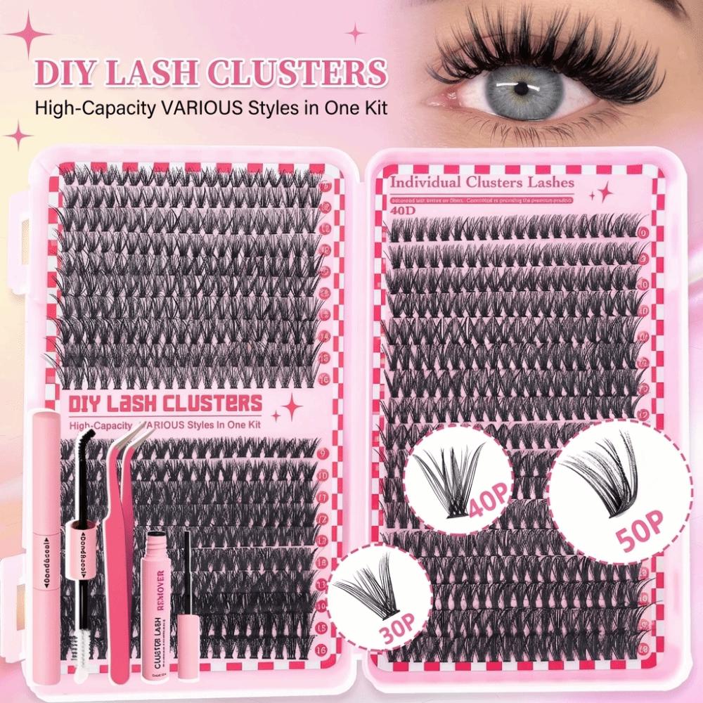 700 Clusters/Box Curvature D Dense Grafted False Eyelashes 9-16MM DIY Lashes Extension Daily