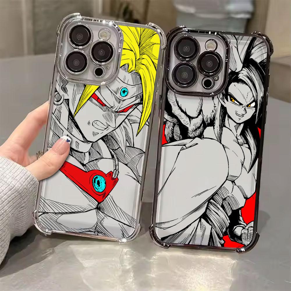 Super Saiyans Broly Son Goku DBZ Phone Case for iPhone 11 13 15 16 17 Pro Max 14 Plus 17Air 16E 13 Pro 12 Mini 17Pro Clear Cover