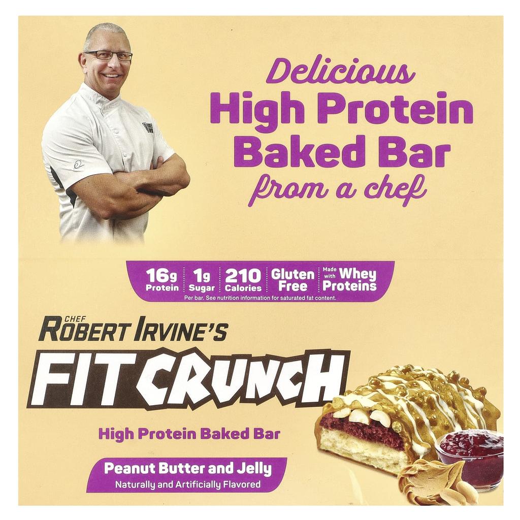 High Protein Baked Bars, Peanut Butter & Jelly, 9 Bars, 46G (1.62) Each