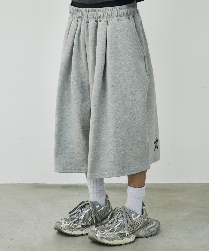 SCALLYWAG White Camo Star Bermuda Sweat Shorts [Grey]