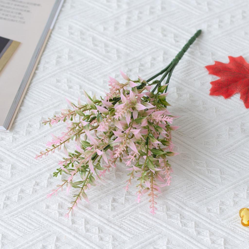 12 пучков искусственных цветов лаванды, растения с 7 гибкими стеблями, 14-дюймовые устойчивые к ультрафиолетовому излучению искусственные уличные пластиковые растения