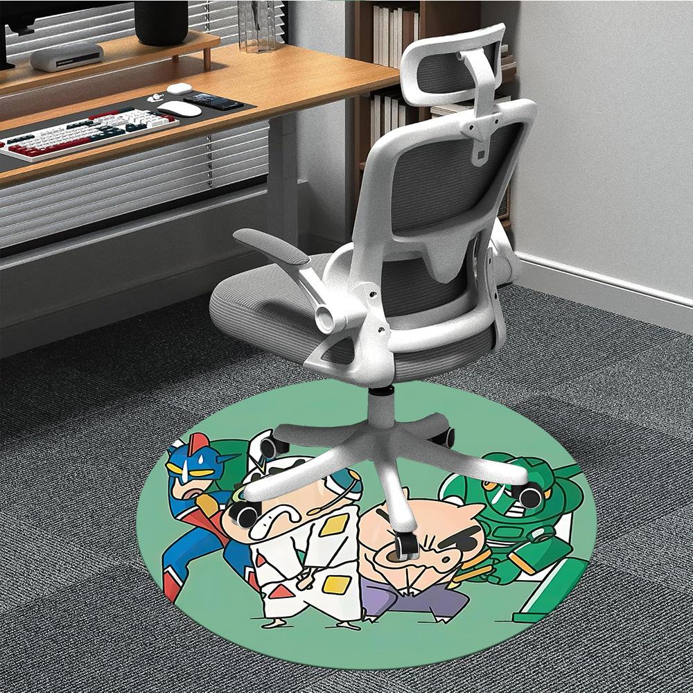 1PC Crayon Shin-chan Office Round Area Rug, Indoor Mat Suitable For Office, Under Office Chairs Bedroom Living Room Home Decor DT1212020