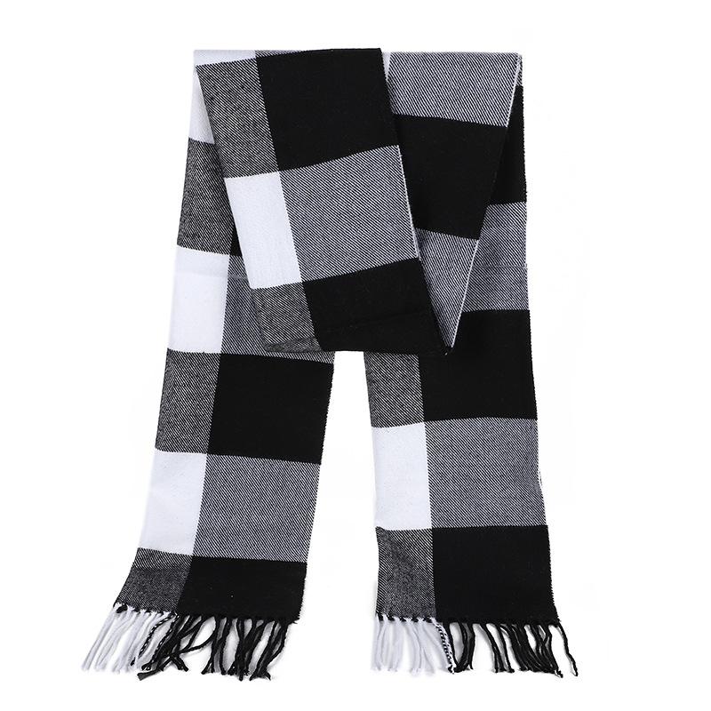 New Autumn And Winter Men'S Versatile Fashion Trend Tassel Scarf Shawl For Warmth Solid Color Thick Wool Good Quality High Cost-Effectiveness