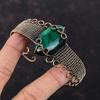 Green Fire Labradorite Cuff Bracelet Copper Wire Wrapped Gemstone Bangle Copper Jewelry Adjustable Cuff For Gift Handmade Wire Wrap Jewelry