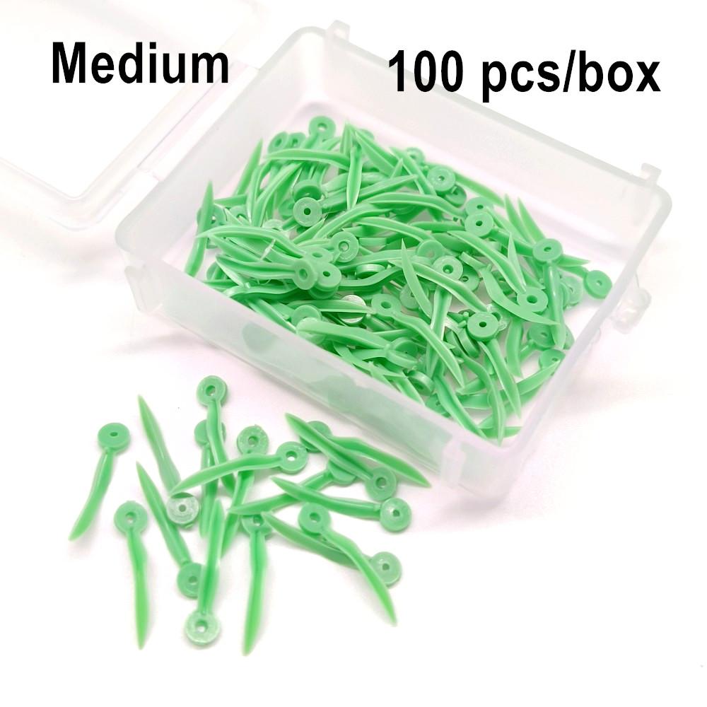 400 шт., одноразовый зубной клин с отверстием, диастема, медицинский пластиковый дуговой клин, вогнутый дизайн, инструмент для стоматолога