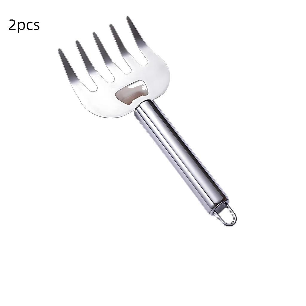 Клешни для рубки из нержавеющей стали Эргономичная вилка для измельчения пищи Изолированные кухонные инструменты Легко нарезать курицу и говядину для гриля