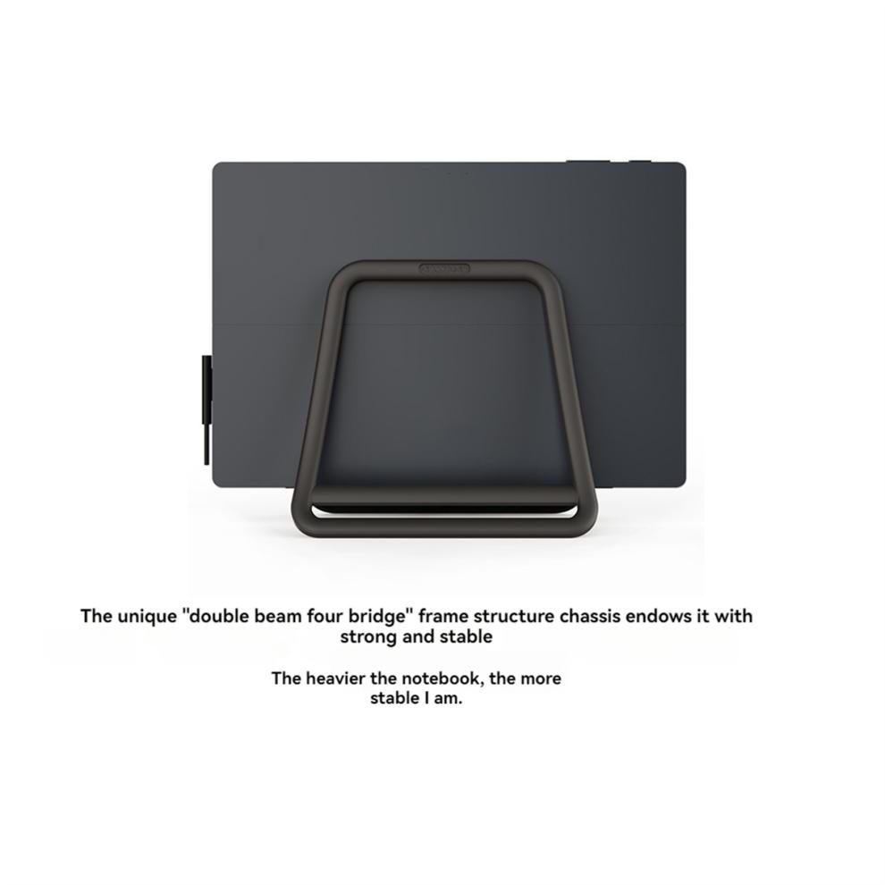 Adjustable Vertical Laptop Stand - Notebook & Tablet Holder Black