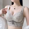 Бюстгальтер большого размера, женское тонкое нижнее белье, собранное вместе, чтобы собрать бюстгальтер с электронной чашкой, необычное нижнее белье, чувственное женское нижнее белье