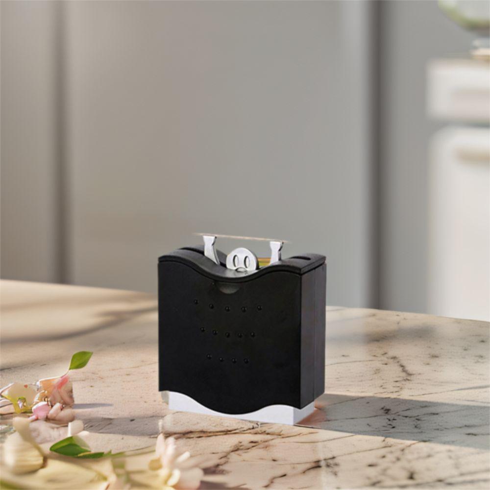 Semi-automatic Hercules Toothpicks Dispenser Black Toothpick Box Toothpick Holder Dining Table