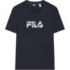 Fila Изумрудная Мягкая Удобная Повседневная Простая Дышащая Футболка с Коротким Рукавом Женские топы Legendary-Blue F11W434102F-NV