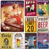 Beer Menu Free Beer Toorrow Metal Tin Signs Posters Plate Wall Decor for Bars Man Cave Cafe Clubs Retro Posters Plaque