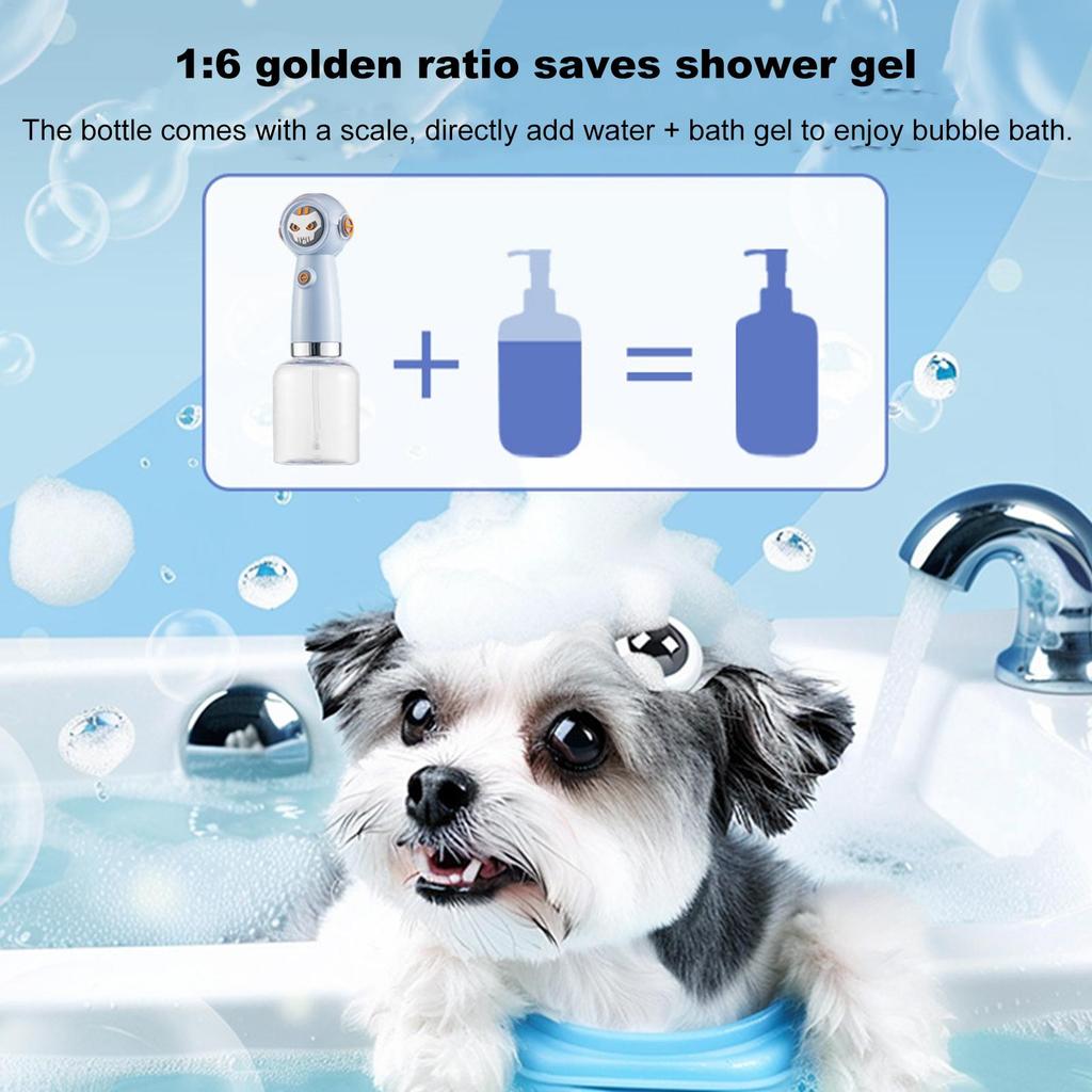 Pet Soap Foamer Ergonomic Showerhead Spray Electric Puppy Foam Machine For Washing Bathing Spa Shower Bathtub Home Cats Dogs