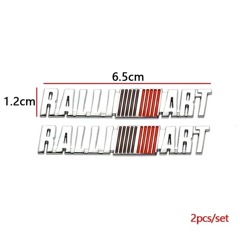 For Mitsubishi RALLIART ASX Triton Outlander Lancer Mirage Xpander Triton Metal 3D Car Front Grille Badge Rear Trunk Sticker