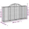 VidaXL Paniers à gabions arqués 5 pcs 200x30x100/120 cm Fer galvanisé, gabion, cage de gabion, panier de mur de gabion, mur 3146113