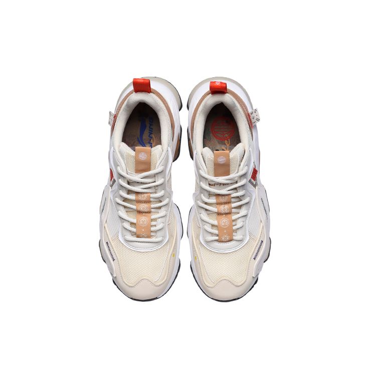 Li Ning CF City Smoke Cloud Low Top Sports Shoes Мужские кроссовки Eggshell-Gray AGLR109-3