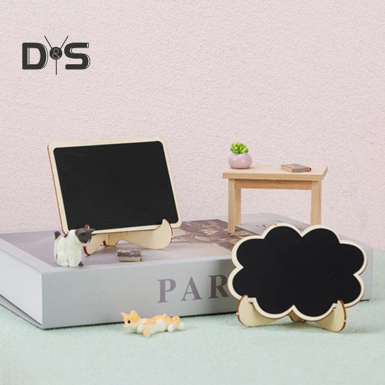 10 шт. Мини-знак на доске с подставкой, деревянная настольная доска, многоразовая односторонняя маленькая доска для сообщений, свадебная вечеринка, мероприятия, шведский стол, украшение