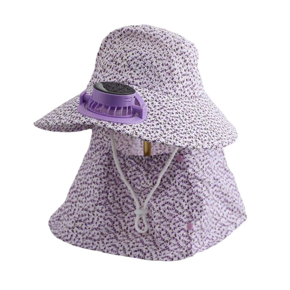Breathable Solar Fan Cap USB Charging Cooling Fan Hat Sunscreen Cap Sun Cap Outdoor Activities