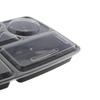 Shuhu Disposable 5-Compartment Black Meal Prep Container