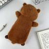 Плюшевая очаровательная игрушка капибара пенал просторный милый дизайн идеально подходит для организации рабочего стола