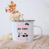 Sleep All Day Nurse All Night Enamel Mug Camping Cups With Handle Custom Nurse Aunt Birthday Perfect Gifts for Nurses Day