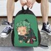 Зоро Чиби Аниме Рюкзак Студенческий One Piece Рюкзаки Полиэстер Уличная Мода Школьные Сумки Для Улицы Высокое Качество Рюкзак