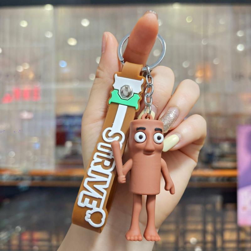 Брелок-кукла Шаньхайцзин Экзотический зверь Смешной Абстрактный Человечек из деревянных палочек Акула Маленькая подвеска