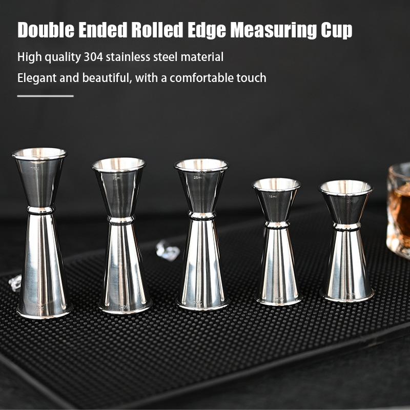 1pc Liquid Measuring Cup Stainless Steel Measure Cup Cocktail Spirit Jigger Mixed Beaker Measure Cup Kitchenware Bar Accessories