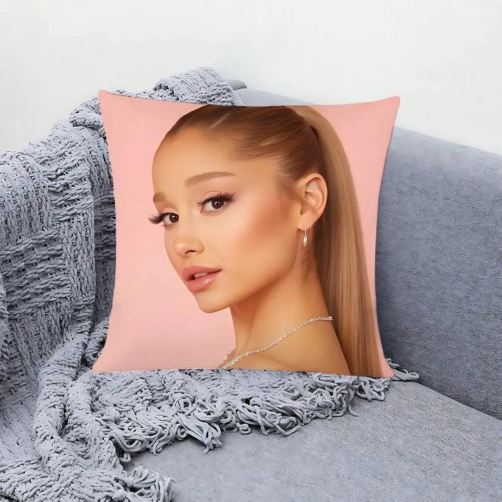 Подушка с принтом A-Ariana G-Grande Наволочка Чехол для подушки Мягкая Милая Декоративная подушка для автомобиля Дивана Наволочка Полиэстер На молнии