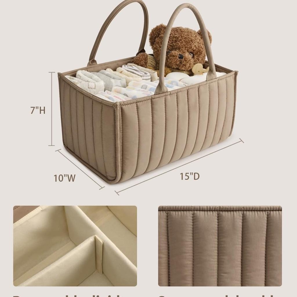 New Multifunctional Diaper Bag Baby Supplies Storage Mommy Bag Detachable Compartment Baby Diaper Storage Basket