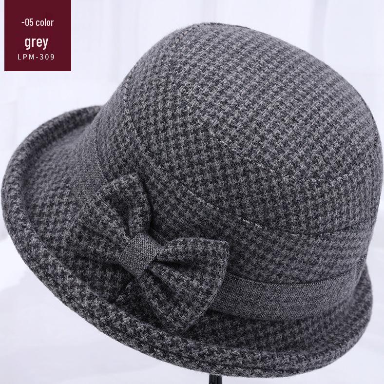 Осенне-зимняя женская шляпа-рыбачка для всех возрастов - Теплая федора в стиле шляпы-котелка