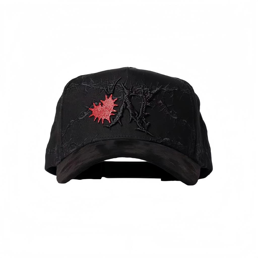 High Quality 5-Panel Curved Brim Baseball Cap with Rhinestone Embellishments Terry Fabric Dobby Style-Sporty Unisex Adult Hat
