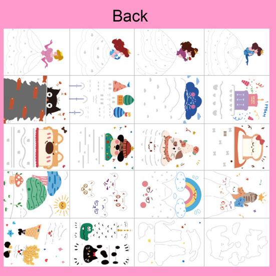 1 набор DIY Rainbow Scratch Painting Kit с красками, ручками, наклейкой-скребком