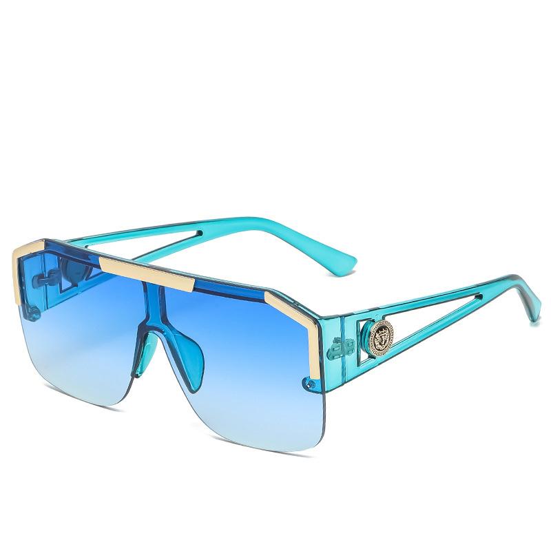 Модные авиационные солнцезащитные очки для мужчин и женщин, большие очки-пилоты, винтажные спортивные очки с головой льва, спортивные очки UV400