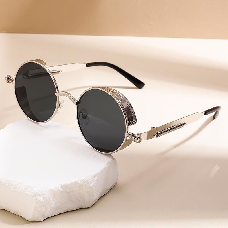 2 пары круглых панк-солнцезащитных очков мужские классические винтажные градиентные многоцветные повседневные солнцезащитные очки модный брендовый дизайнерские уличные солнцезащитные очки