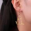 Lucktune Cute Hugging Cats Kittens Dog Women's Earrings Stainless Steel Drop Earrings 2026 Trend Jewelry Birthday Gift Sale