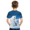 Kids T-shirts Short Sleeve Funny Lovely Bear Casual Clothes Boys Girls Tee Apparel